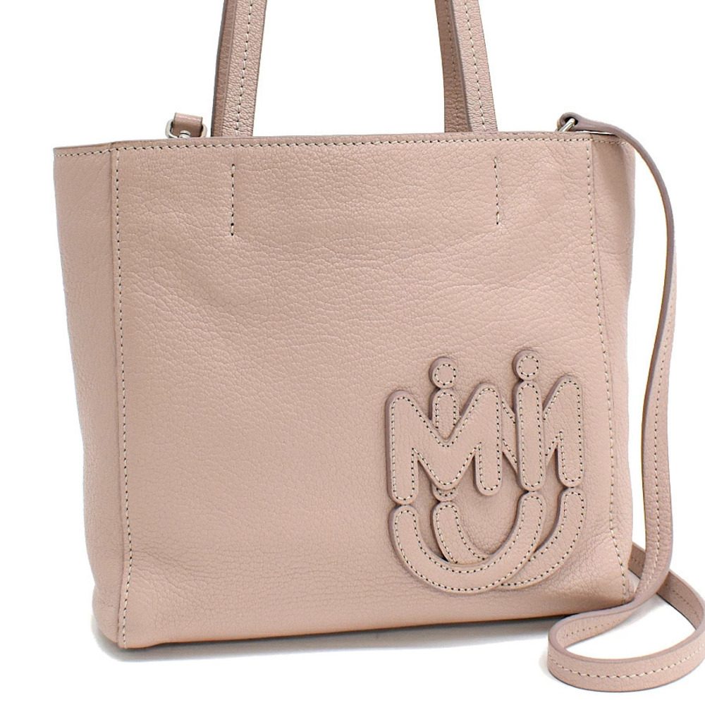 Miu Miu Madras Tote Bag Calf Leather SOFT Opal Pink